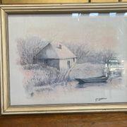 Pair of watercolors signed P OPal