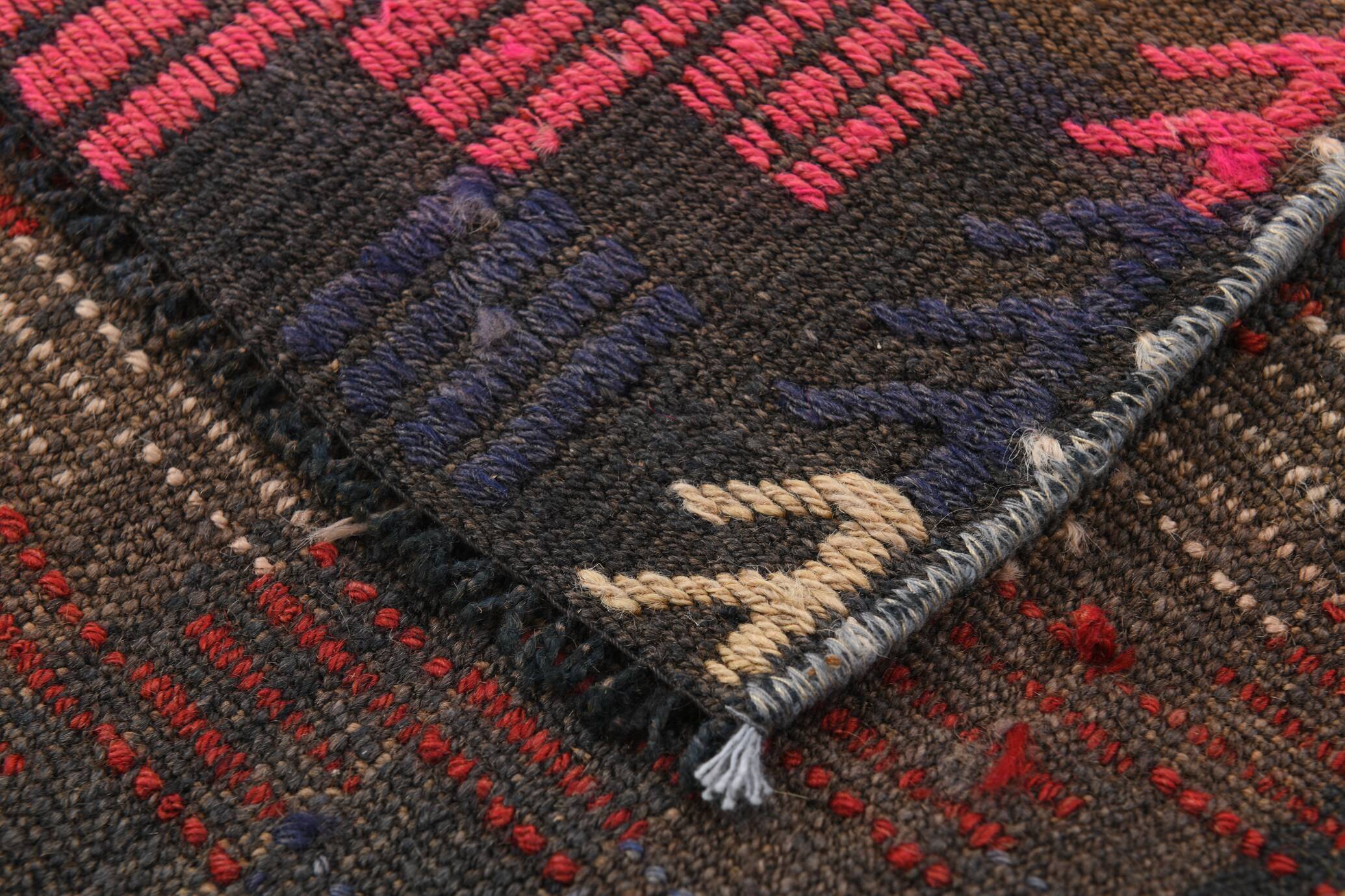 5x7 Red & Brown Tribal Vintage Kilim Rug, 171x251Cm