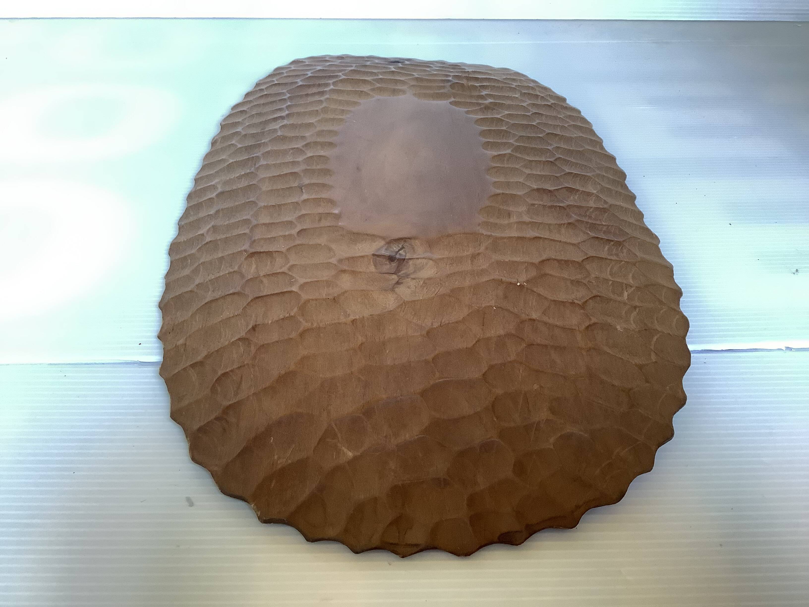 Black Forest style carved wooden tray