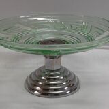 Cut glass and metal deco