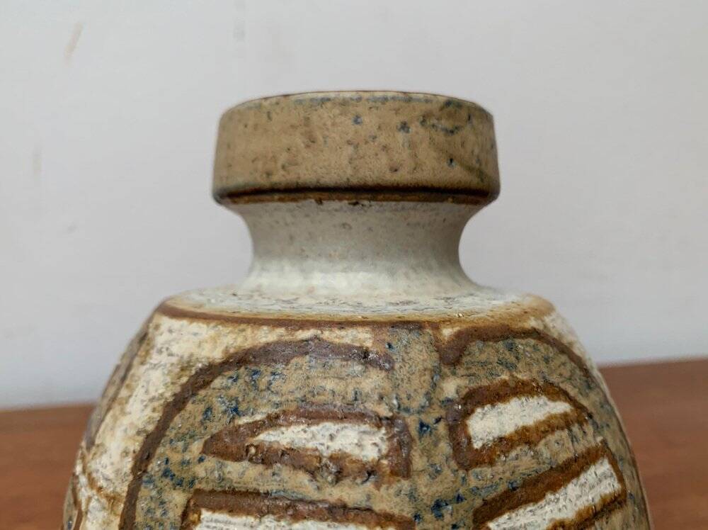Mid-century Danish ceramic studio vase by Søholm, 1960s.