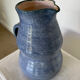 Blue vintage jug handmade pottery