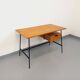 Pierre Paulin vintage modernist desk in oak wood and black metal