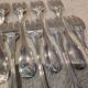 12 silver-plated metal cake forks by silversmith Cailar Bayard, shell design