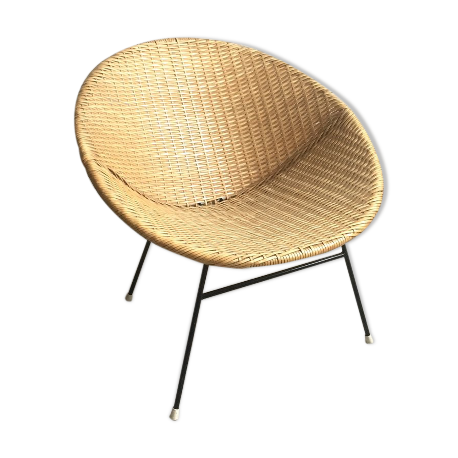 Vintage laminated rattan chair