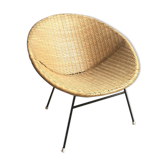 Vintage laminated rattan chair