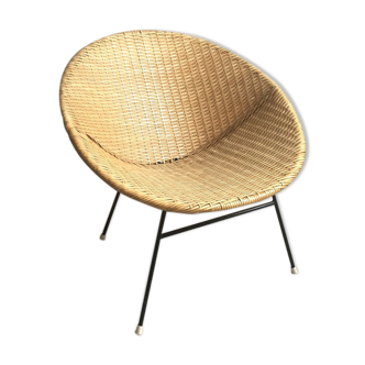 Vintage laminated rattan chair