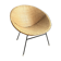 Vintage laminated rattan chair