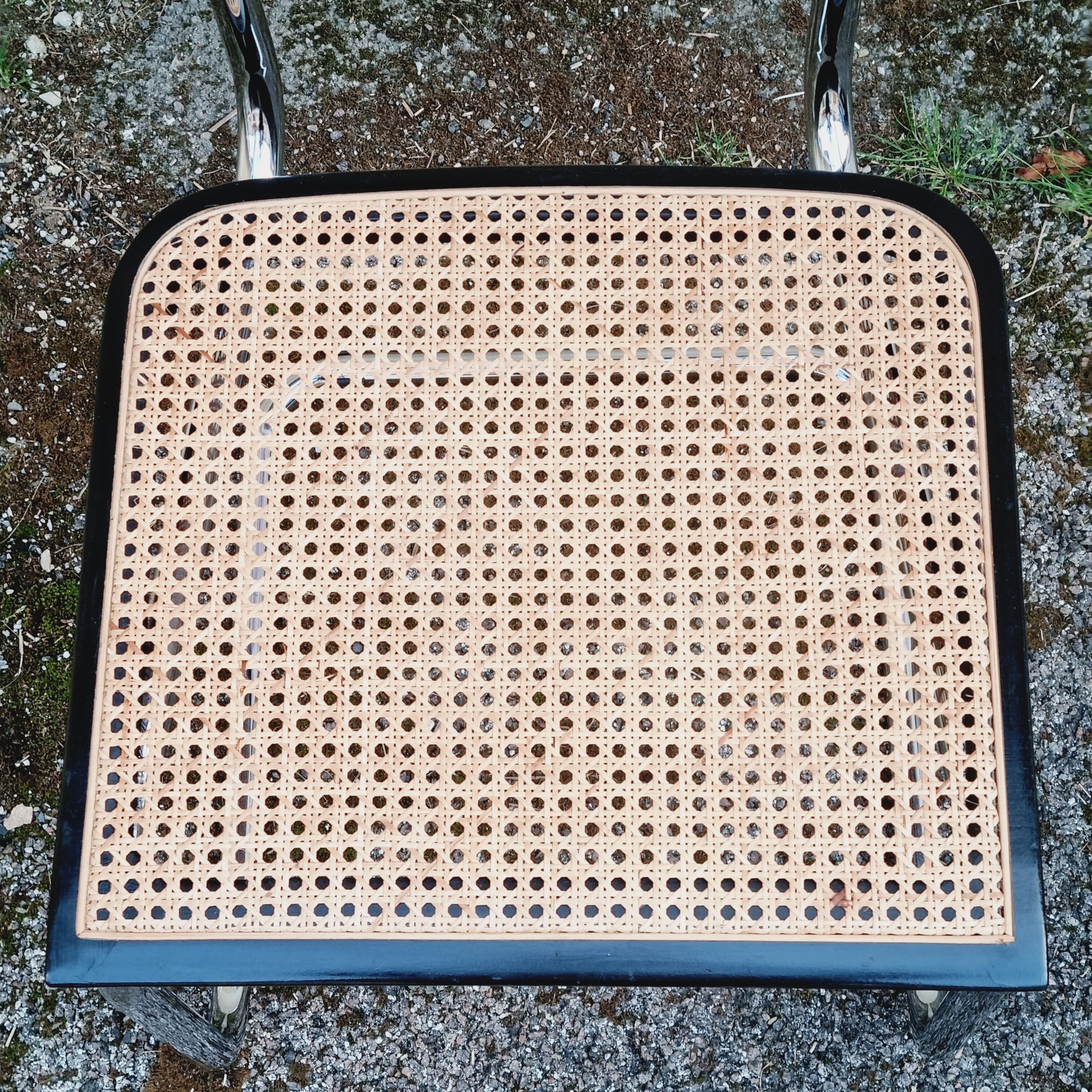 Armchair Cesca B64 black and wicker