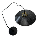 Ancienne suspension emaillee mouchetee 25 cm