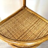 Rattan corner shelf