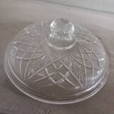 Sucrier/bonbonnière ancien en verre ciselé