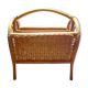 Antique rattan magazine rack