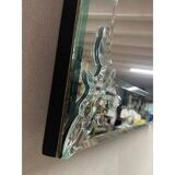Venetian Rectangular Hand-Carving Wall Mirror Murano Glass Style