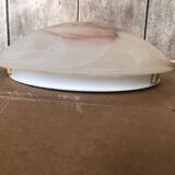 Old Glass Wall Lamp + Vintage Metal Support #A711