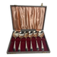 Art de la table, six cuillères à glace métal argenté anglais vers 1930