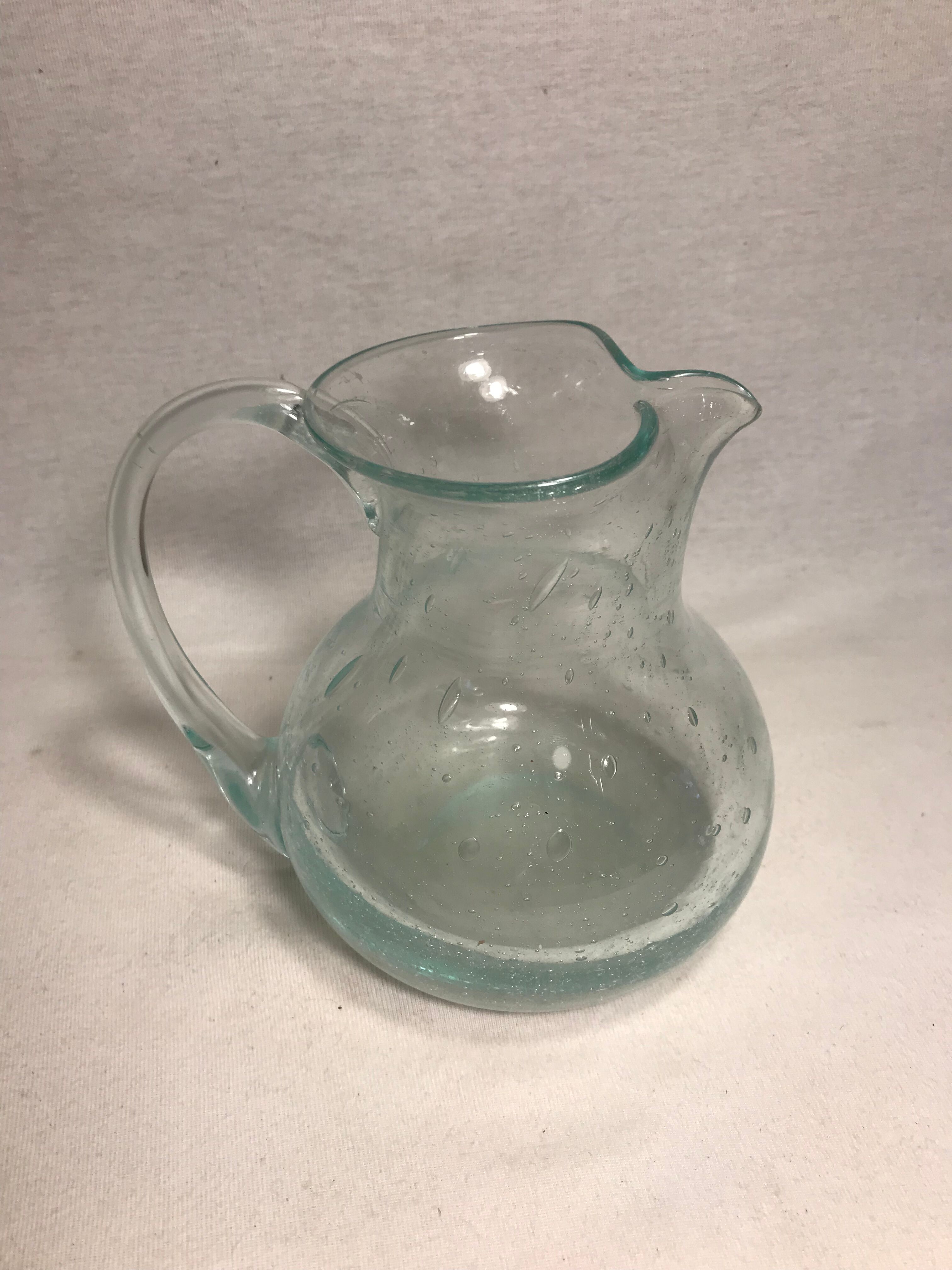 Former pitcher bubble glass breath hand Decoration Vintage decanter