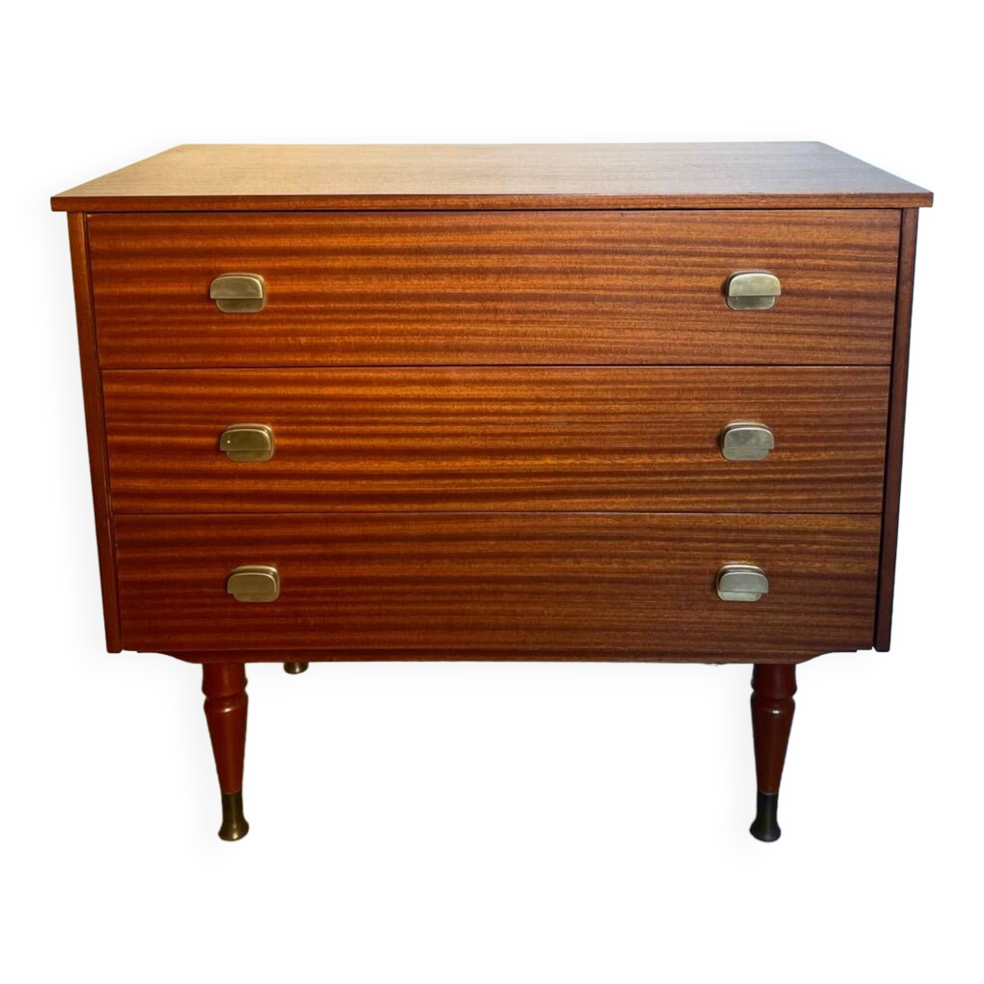 Commode vintage bois pieds compas