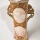 Art Nouveau vase Royal Dux Bohemia, sculpted deer, 1900s
