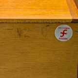 Danish Teak Sideboard with Tambour Doors from CFC Silkeborg, 1970s