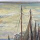 oil on panel signed Crismane - Fishing port, Brittany