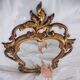Miroir mural en or de style Hollywood Regency, USA