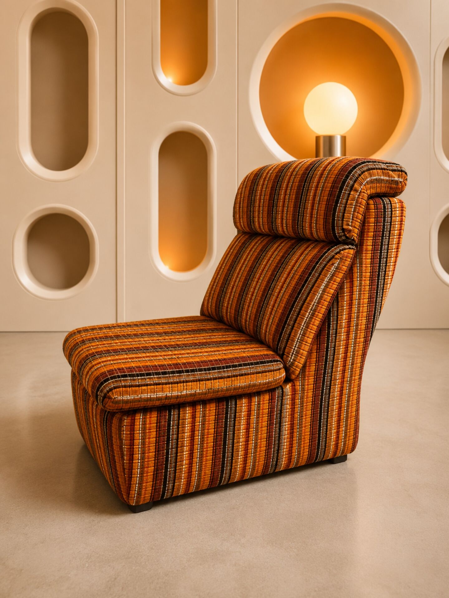 Superbe paire de chauffeuses Space Age des années 70"