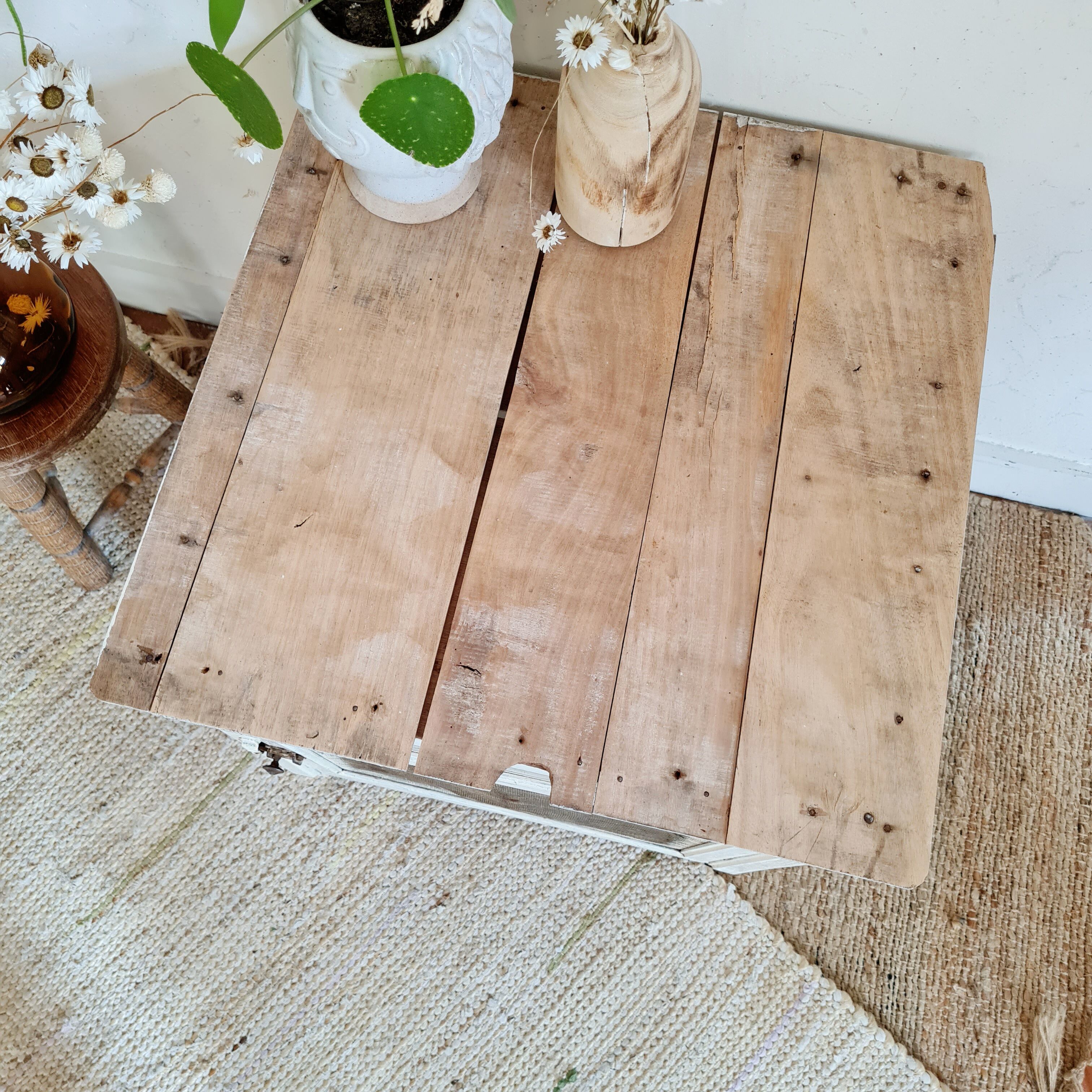 Wooden pantry and white mesh