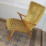 Fauteuil lounge chair wing scandinave années 50 60