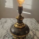 Vintage gold and grey metal lamp base