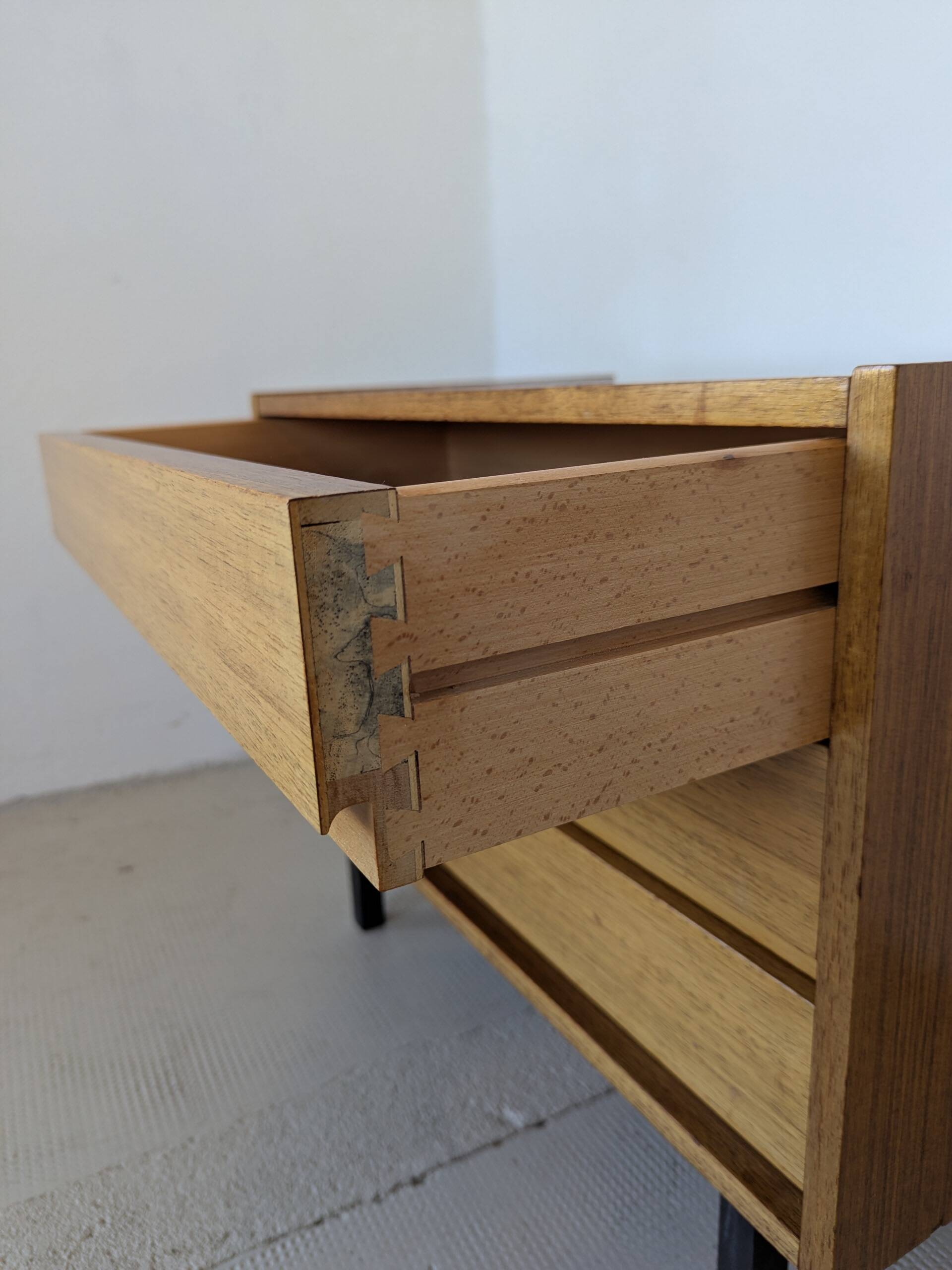 Small chest of drawers, bedside table from the 60s, rosewood.