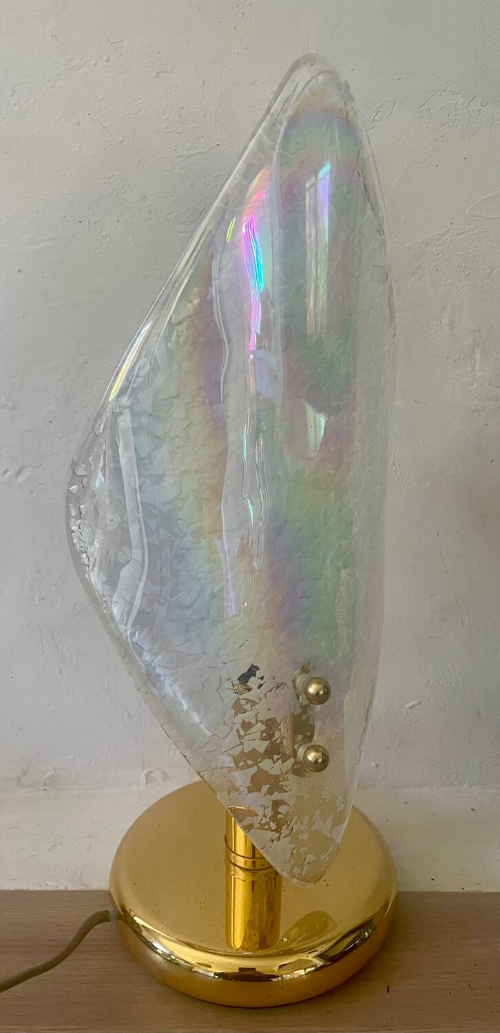 Iridescent Murano glass lamp