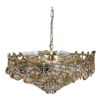 Brass tassel ceiling lamp