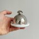 small butter dish sugar bowl porcelain and metal