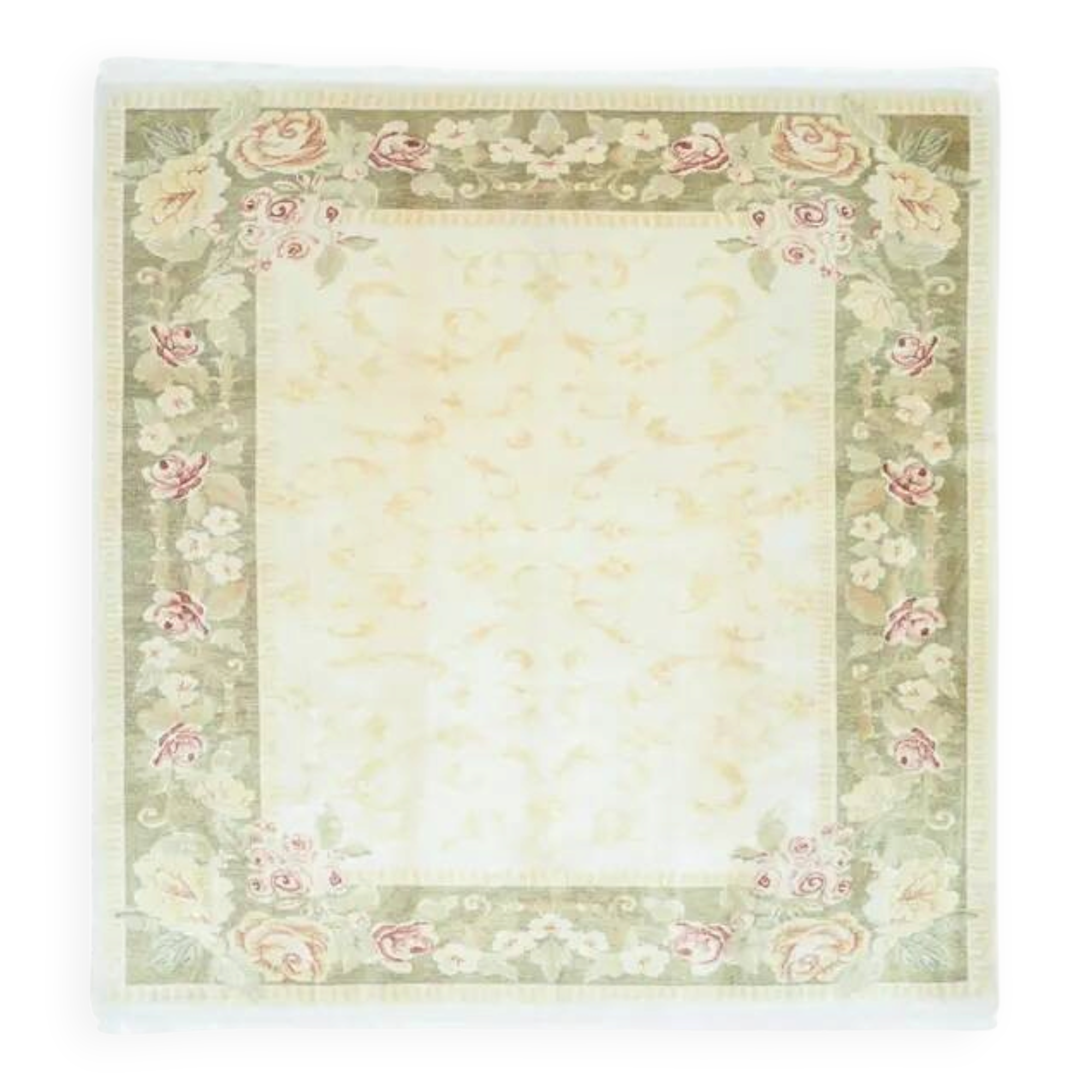 Vintage Turkish Oushak Handmade Wool Cotton Tan Area Rug 235x240