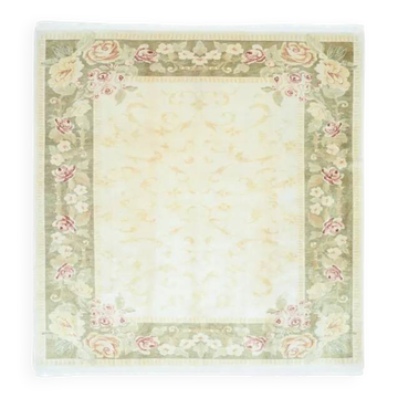 Vintage Turkish Oushak Handmade Wool Cotton Tan Area Rug 235x240