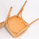 Thonet chair in rattan and yellow velvet wood from the mid-century, Europe, 1960s.