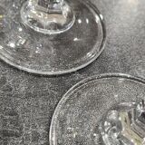 12 flutes à champagne en cristal ancien