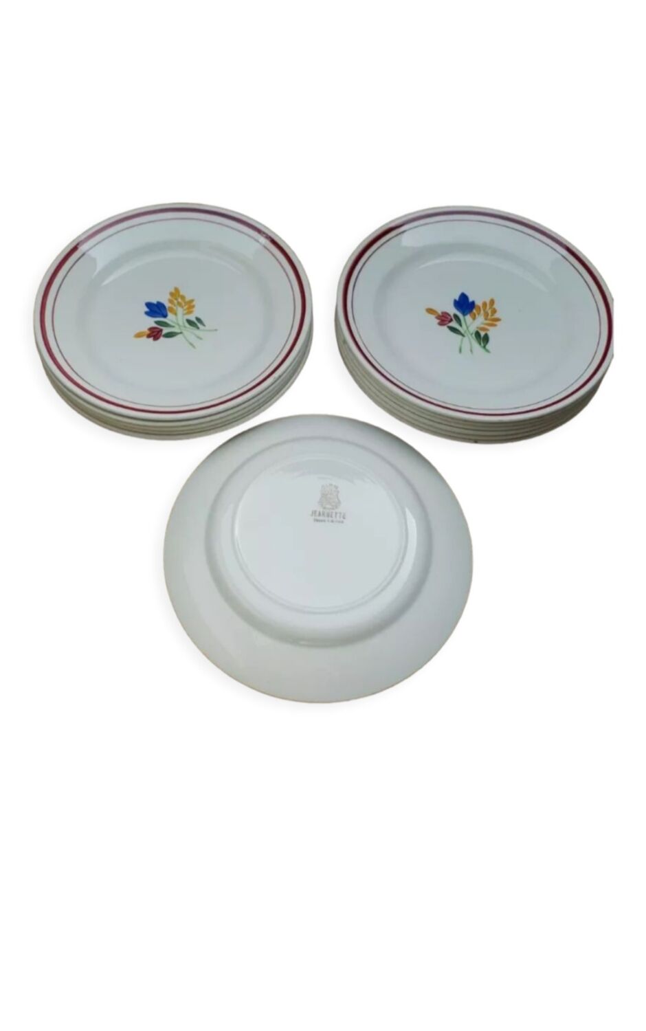 12 flat plates Jeannette Gien