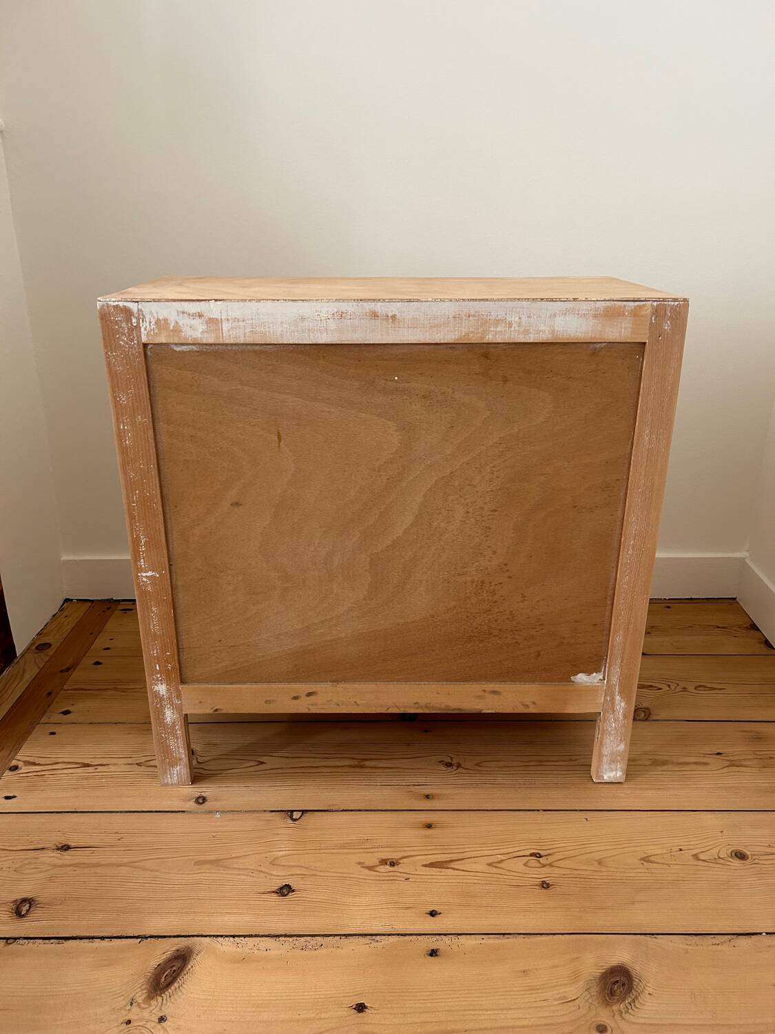 Vintage raw wood chest of drawers