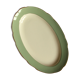 Serving dish oval Villeroy and Boch green and gold border