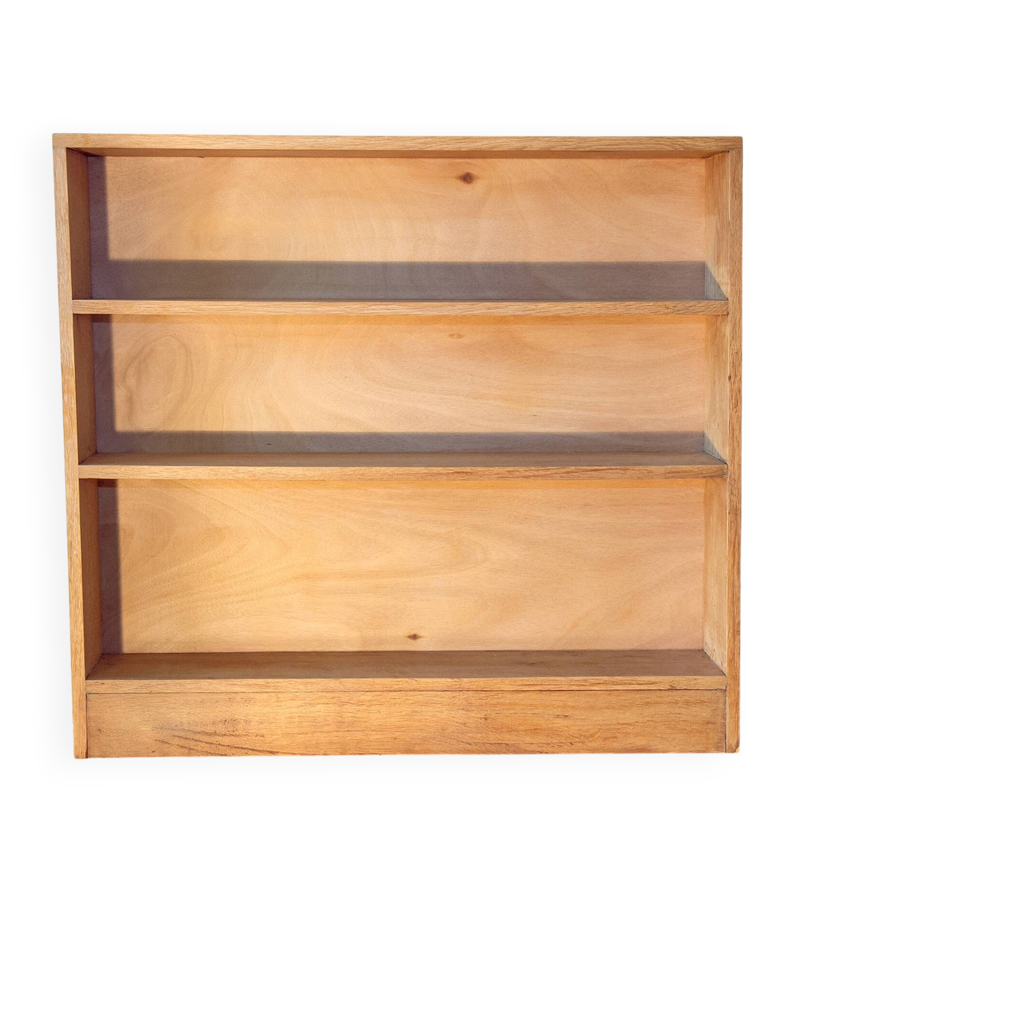 Bookshelf in light, raw solid oak from the 1950s.