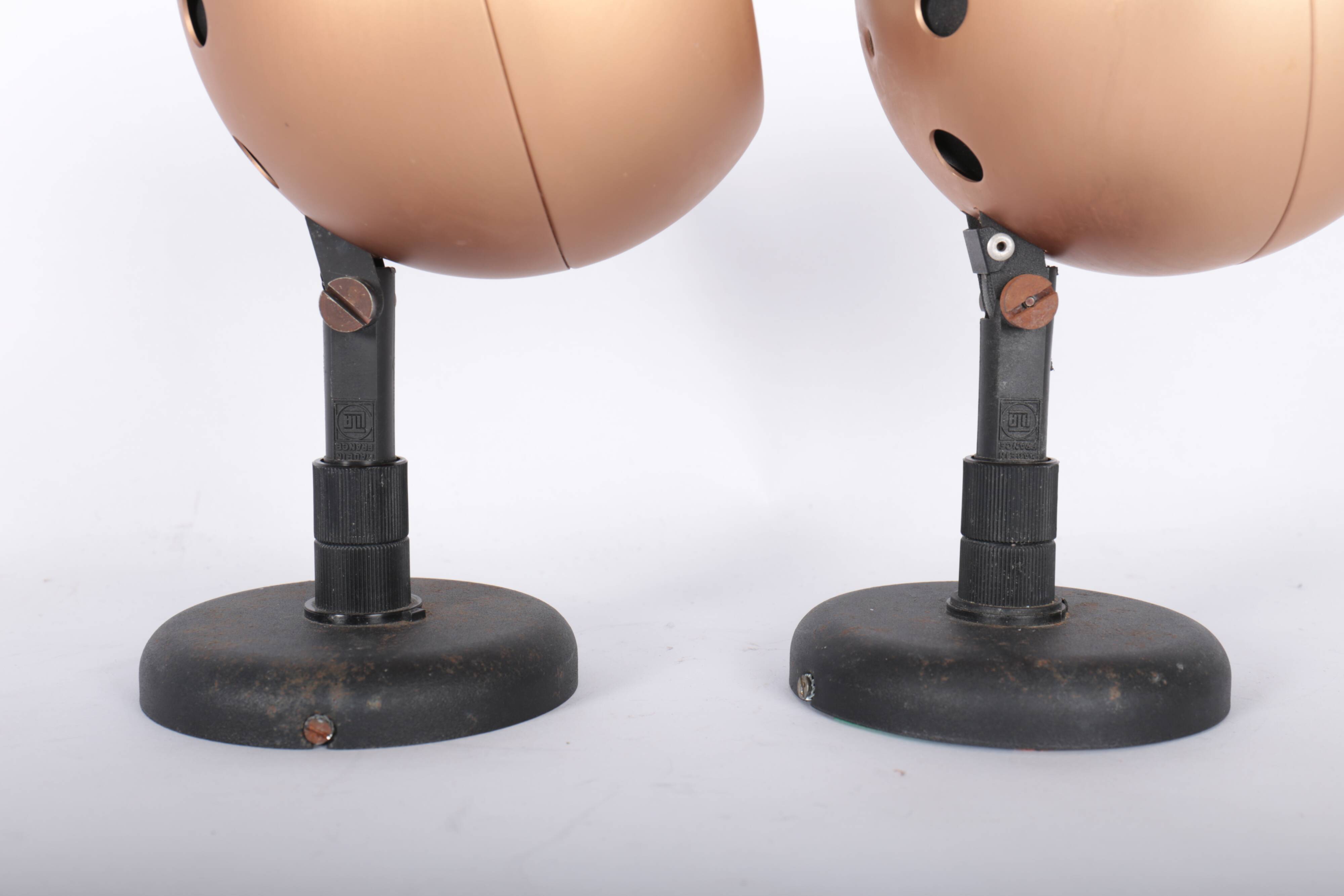 Pair of vintage LITA Eyeball wall lights, 1970s