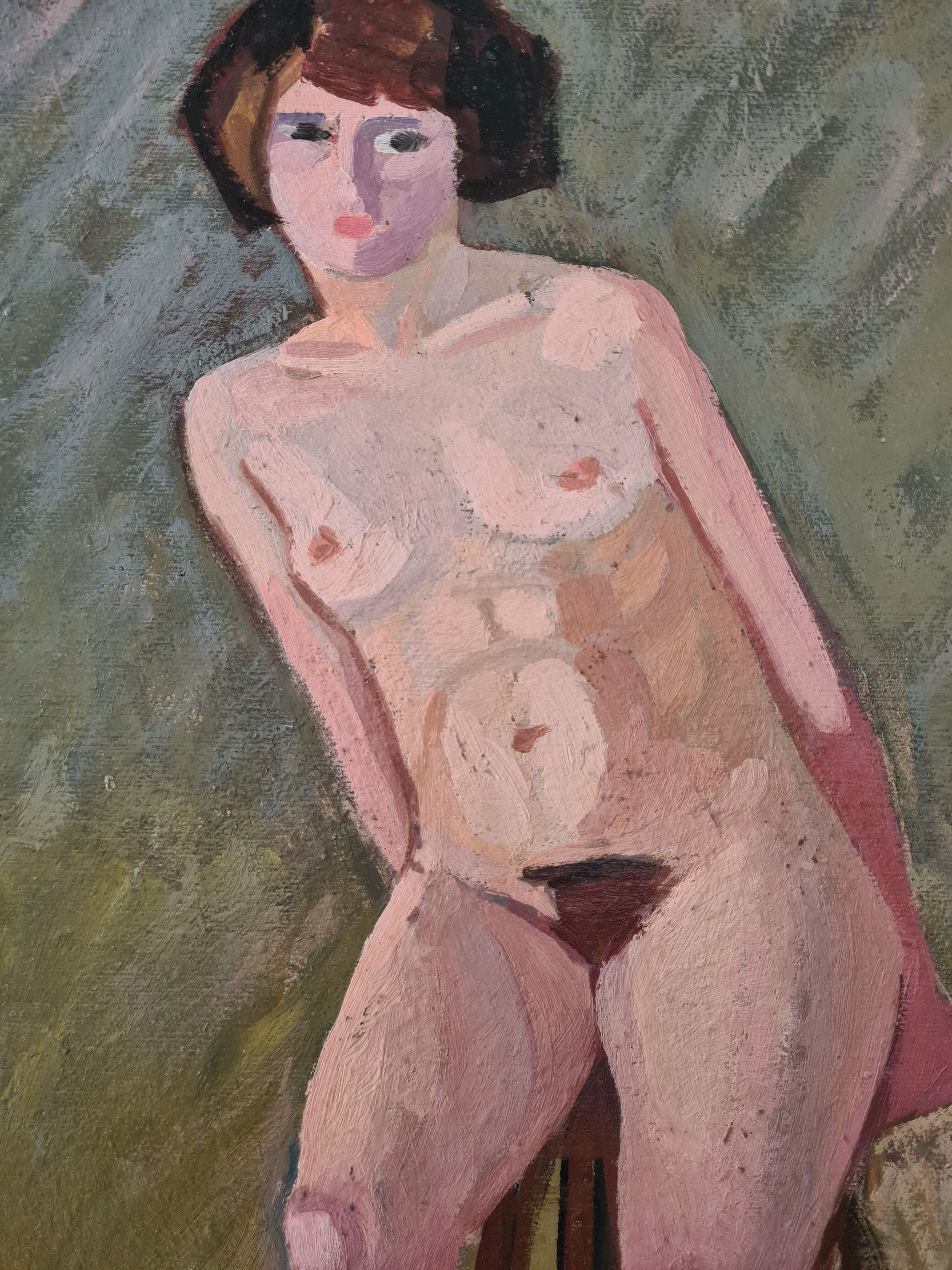 Portrait of a nude on a stool 1923