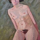 Portrait of a nude on a stool 1923