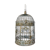 Weathered iron birdcage