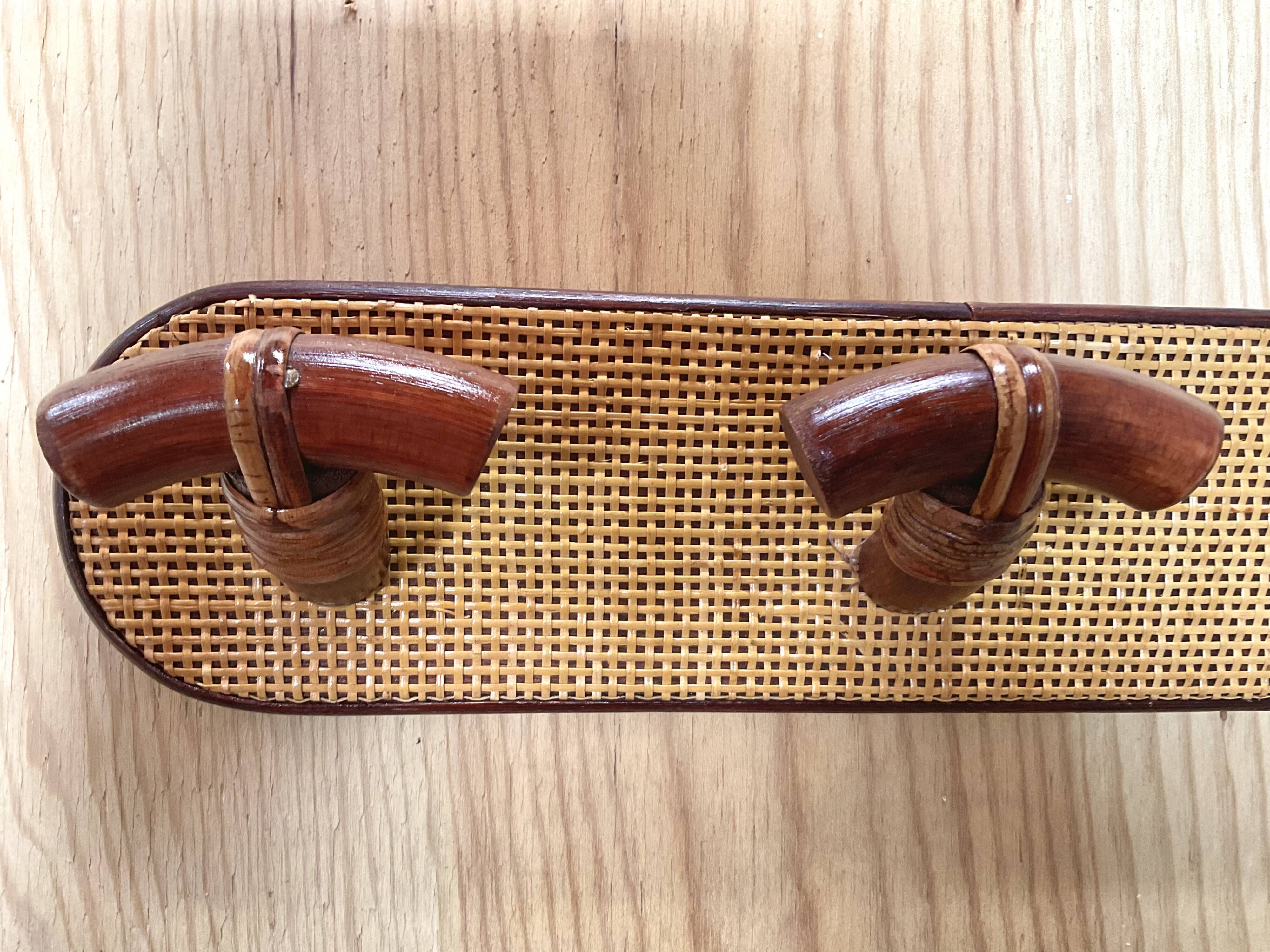 Coat rack and vintage towel rack set
