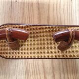 Coat rack and vintage towel rack set