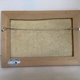 Small village painting with a mill, oil on canvas, signed.