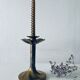 Antique golden brass candle holder
